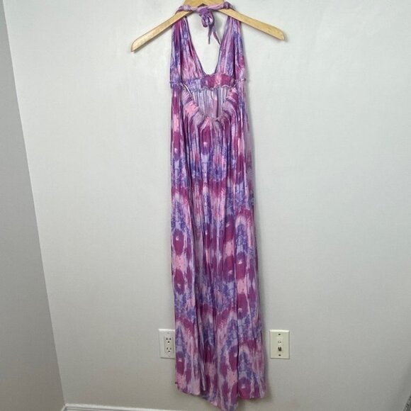 LoveShackFancy Tie Dye Maxi Dress Pink Purple Halter Size 2 Jellyfish Bohemian - Picture 12 of 12